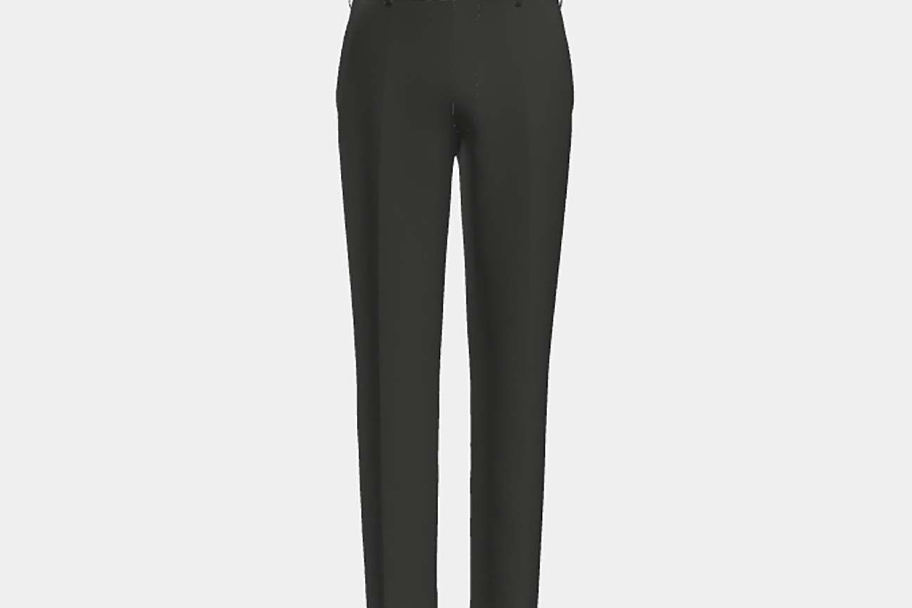 Pantalone su misura lana 150s grigio Loro Piana