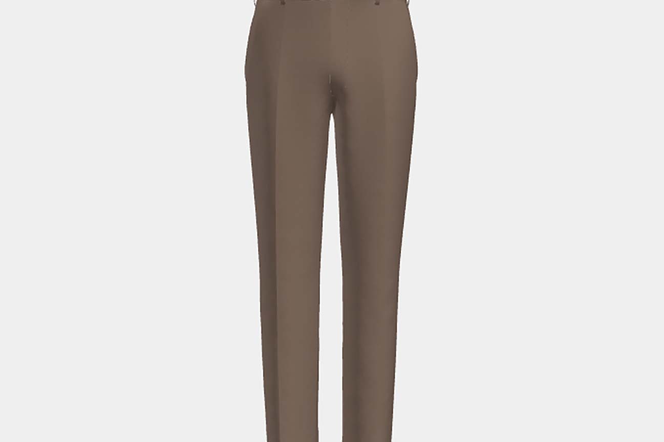 Beige solaro 130s wool tailored trousers Caccioppoli