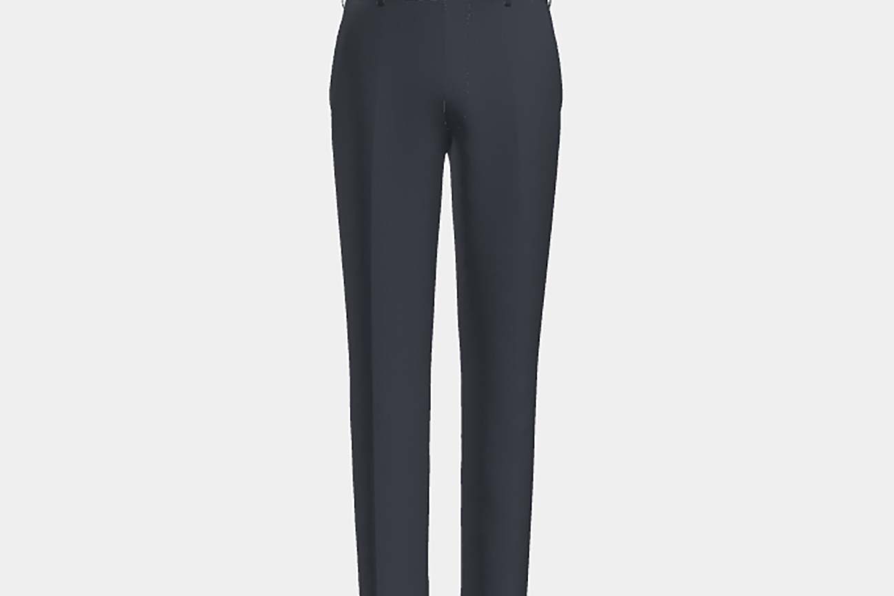 Canonico blue 110s wool tailored trousers