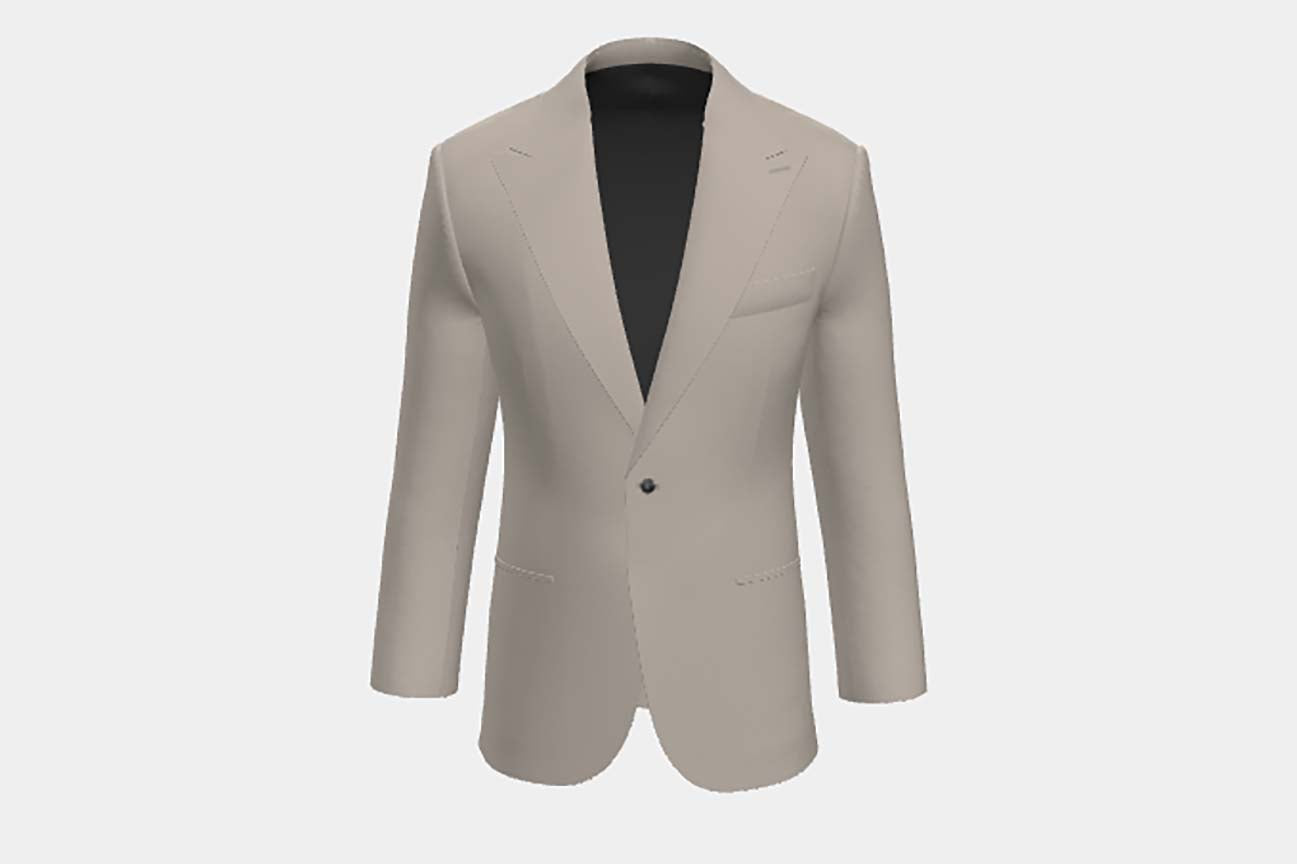 Beige 150s wool and silk tailored jacket Caccioppoli