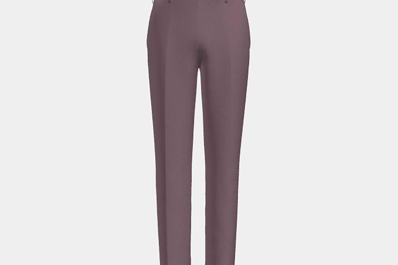 Bespoke 150s pink wool and silk trousers Caccioppoli