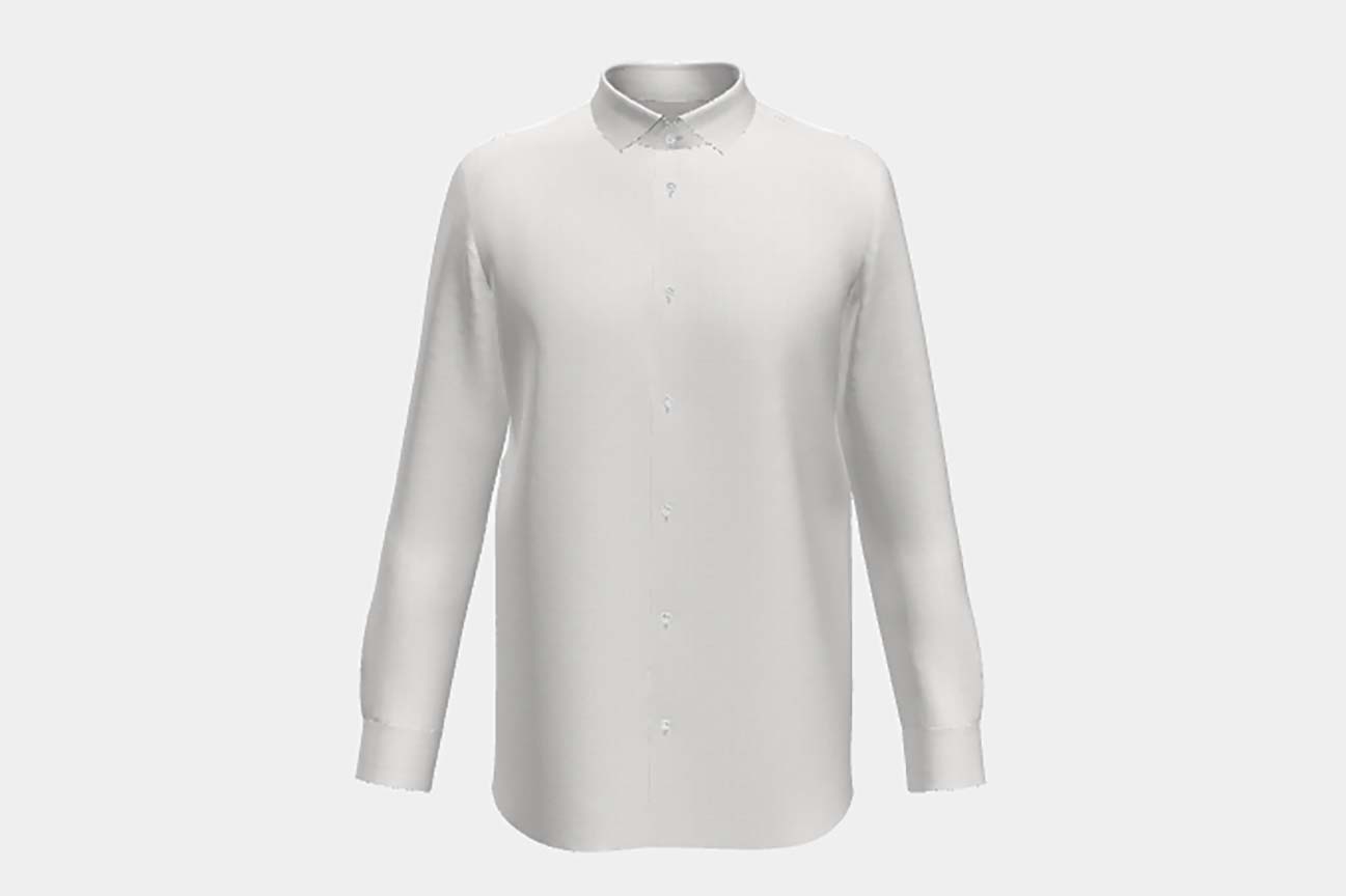 White linen and cotton tailored shirt