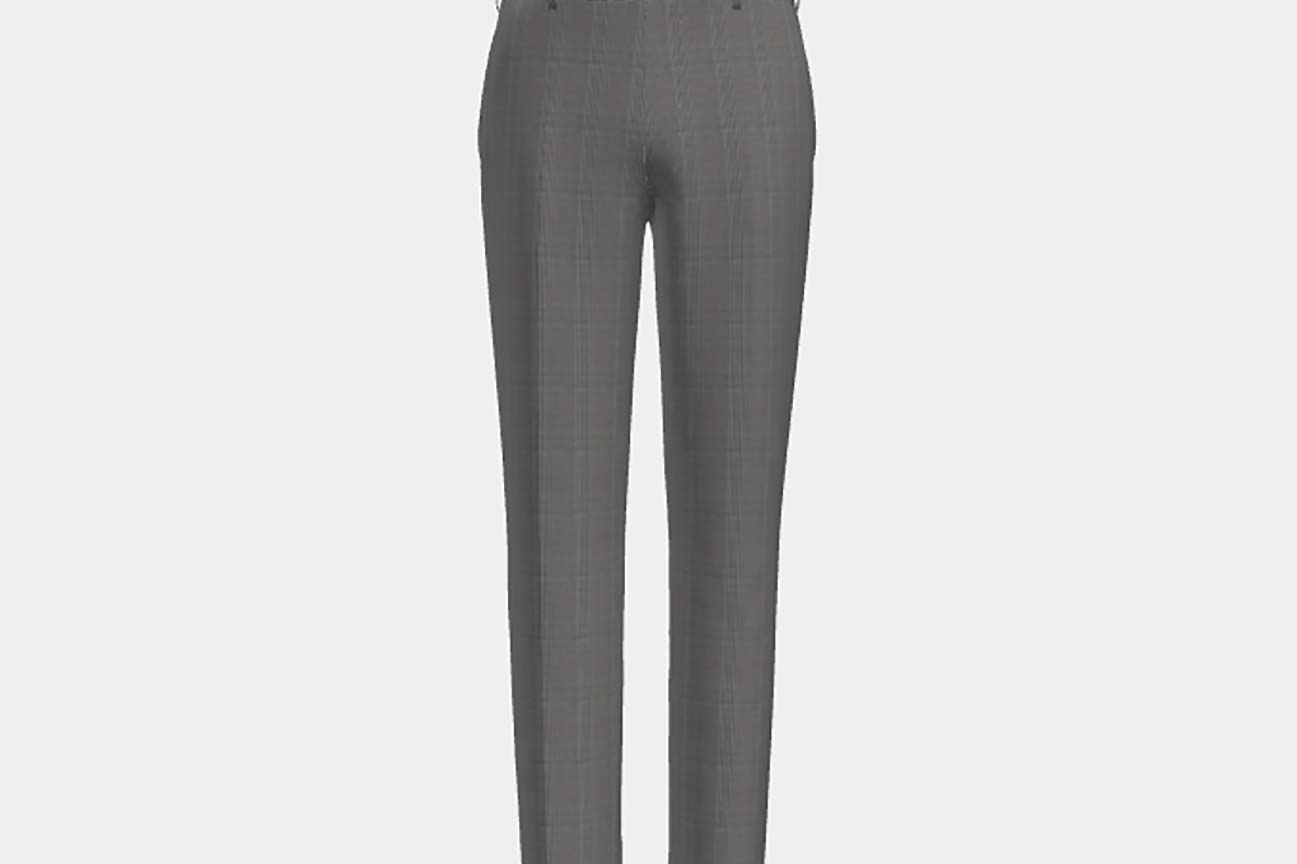 Pantalone su misura lana 110s grigio Canonico