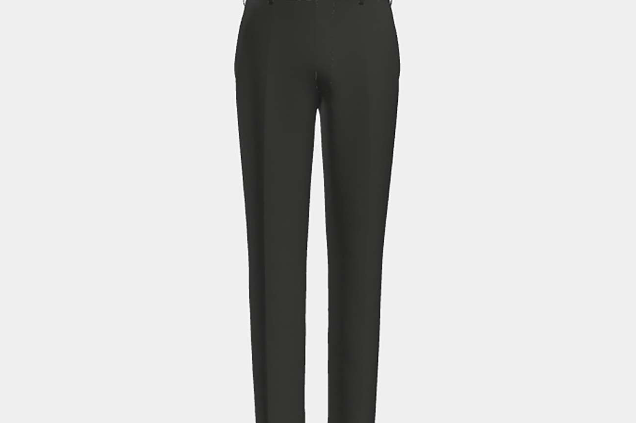 Canonico black 110s wool tailored trousers