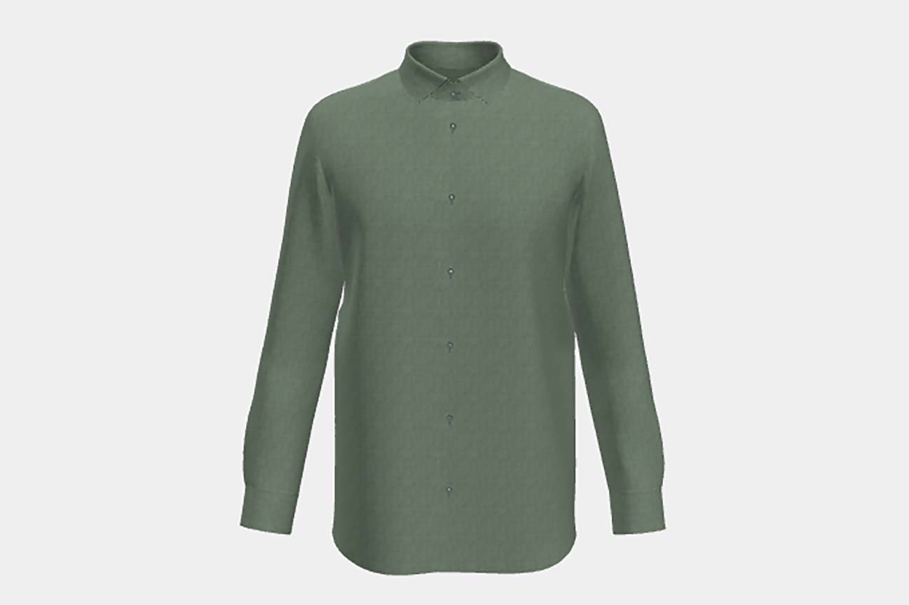 Chemise ajustée verte