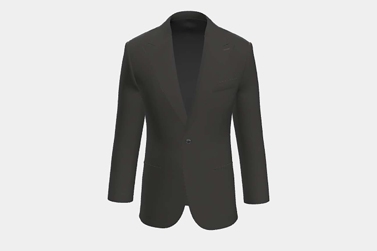Canonico gray 110s wool tailored jacket