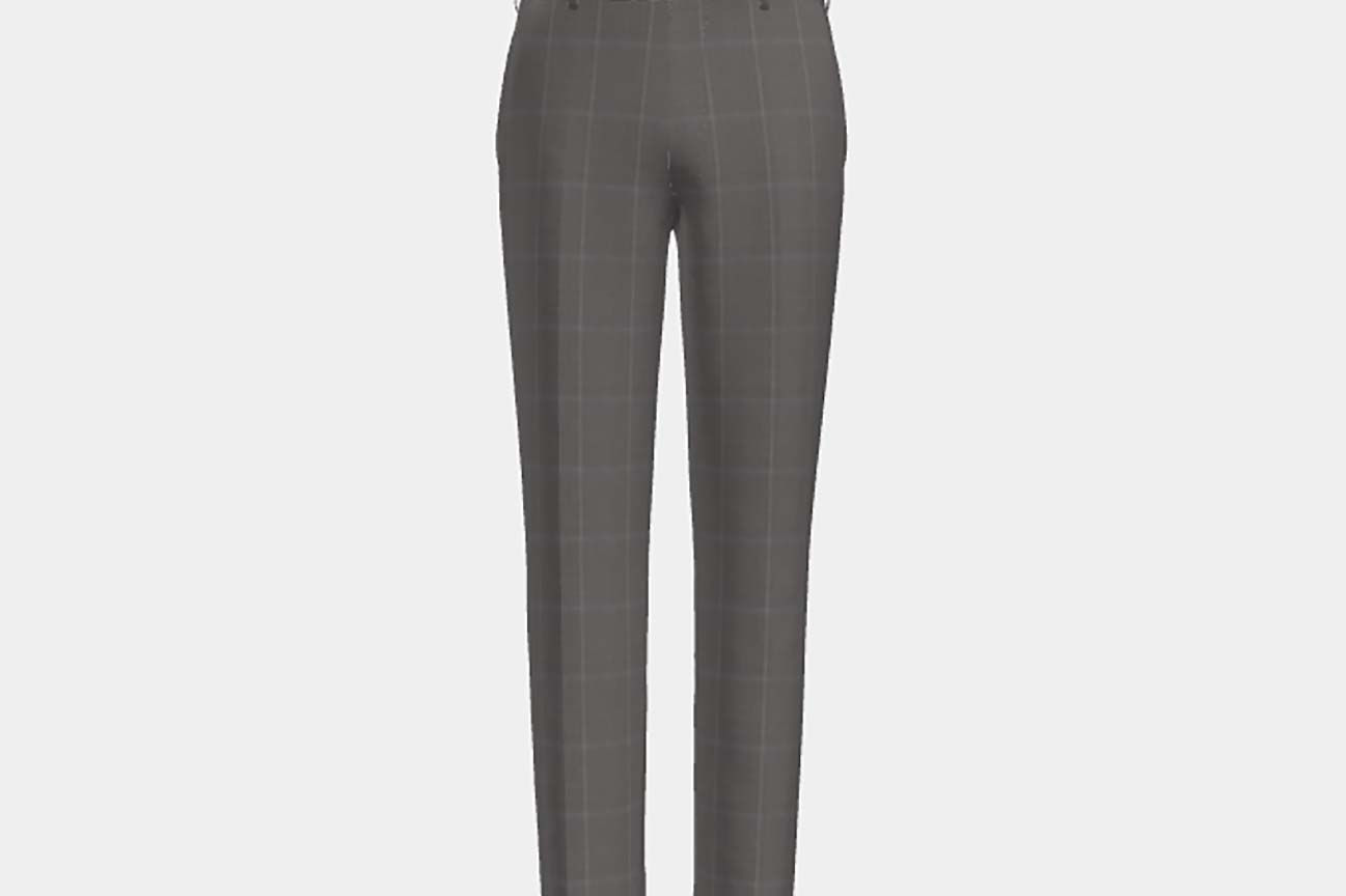 Pantalone su misura lana 110s grigio Canonico