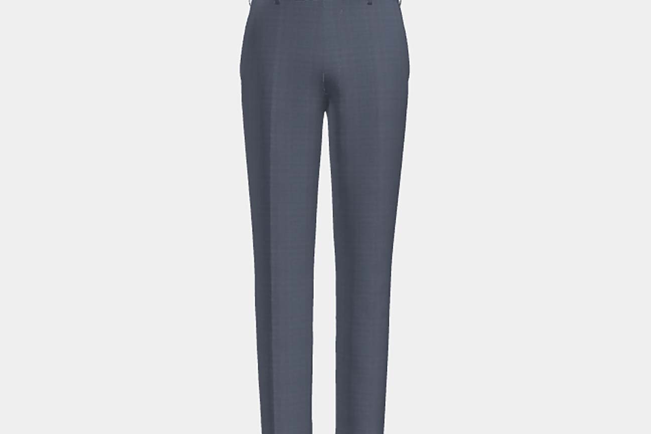 Pantalone su misura lana e seta 150s blu chiaro Caccioppoli