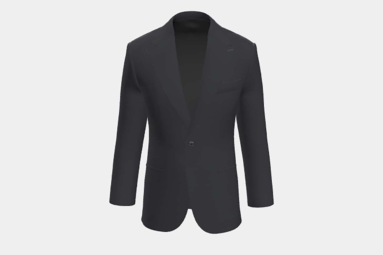 Canonico blue 120s wool tailored jacket