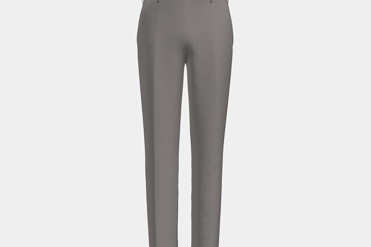 Pantalon tailleur en laine beige 110's Canonico