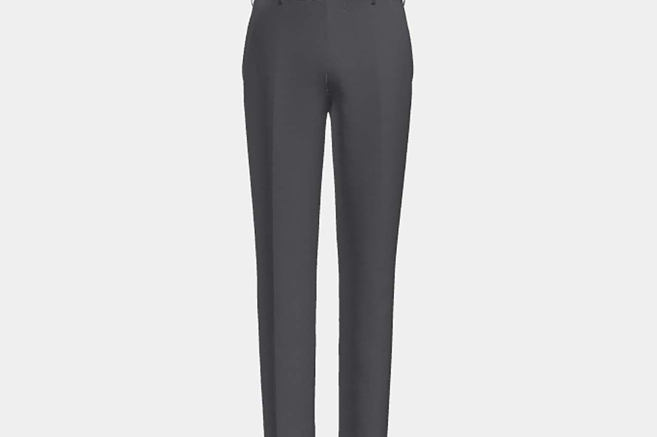 Pantalone su misura lana 150s grigio Loro Piana