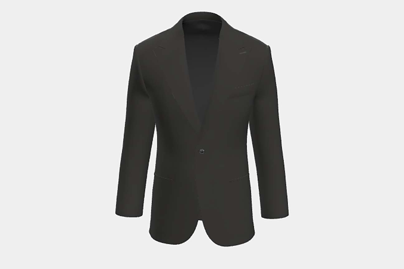 Canonico black 120s wool tailored jacket