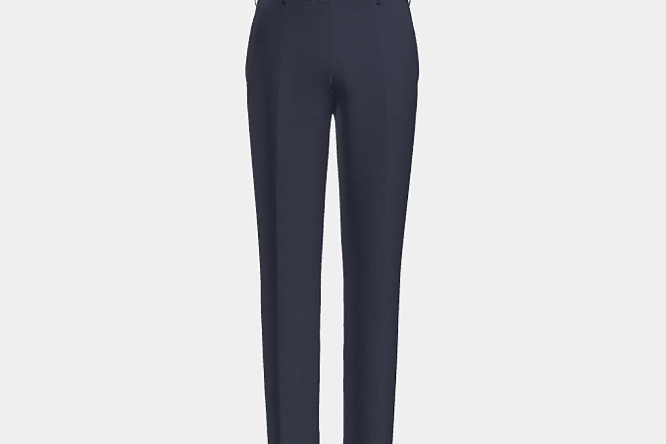 Tailored blue pinstripe 130s wool trousers Caccioppoli