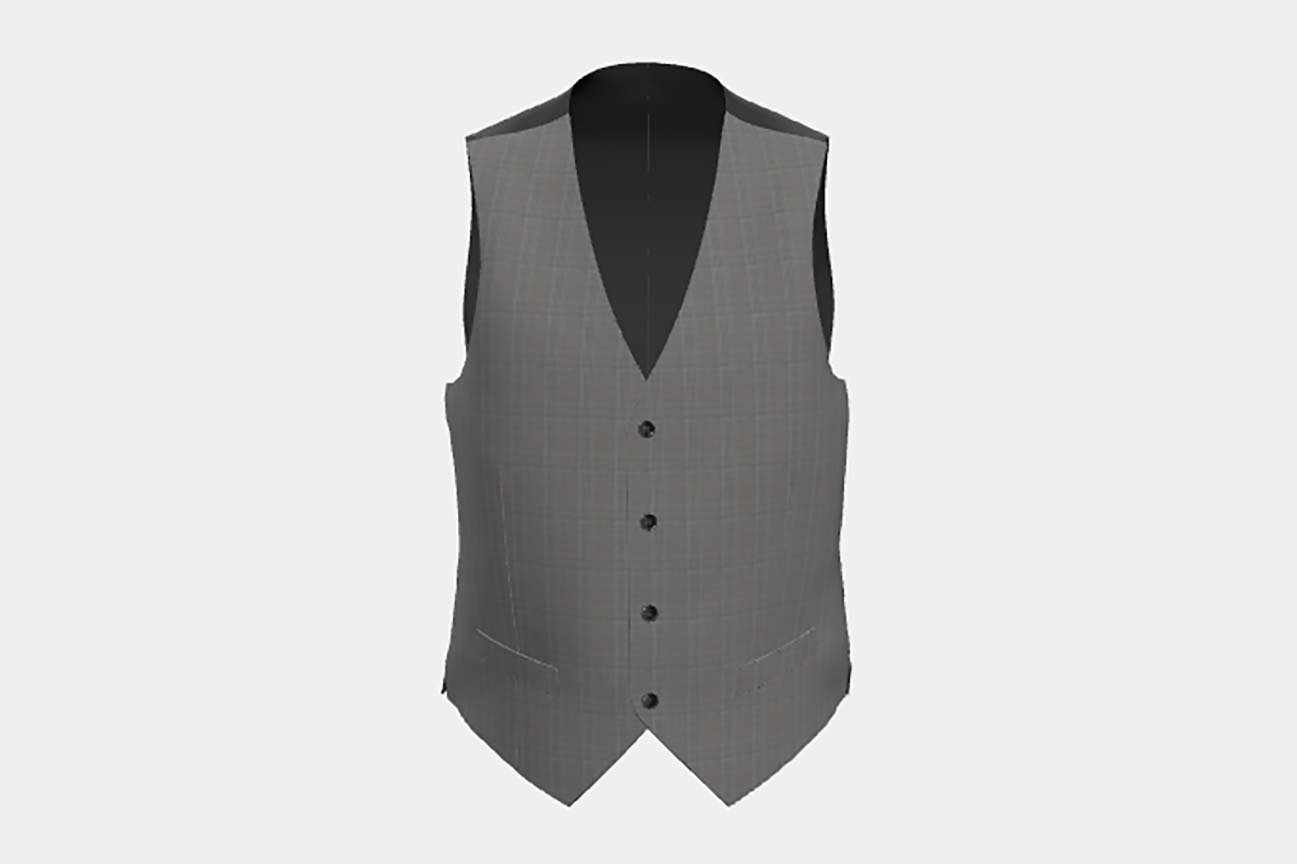 Canonico gray 110s wool tailored vest