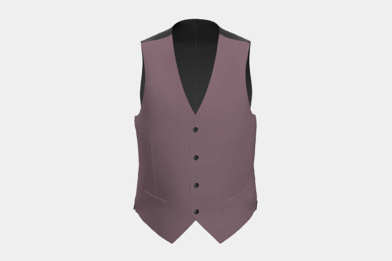Bespoke 150s pink wool and silk waistcoat Caccioppoli