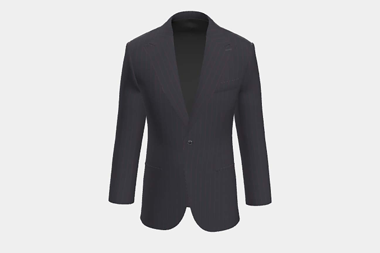 Tailored blue pinstripe 130s wool jacket Caccioppoli