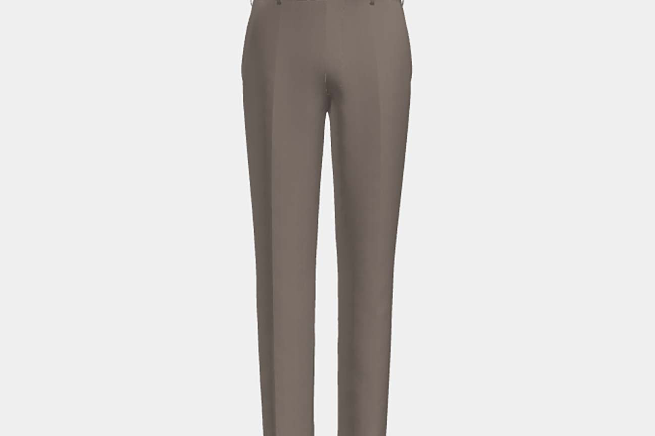 Pantalon tailleur en laine beige solaro années 130 Caccioppoli
