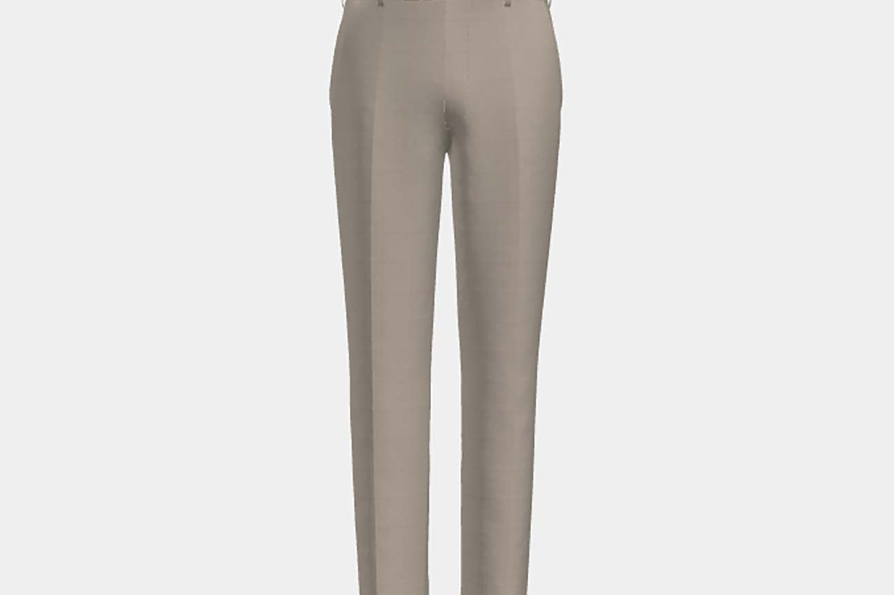 Beige solaro 130s wool tailored trousers Caccioppoli