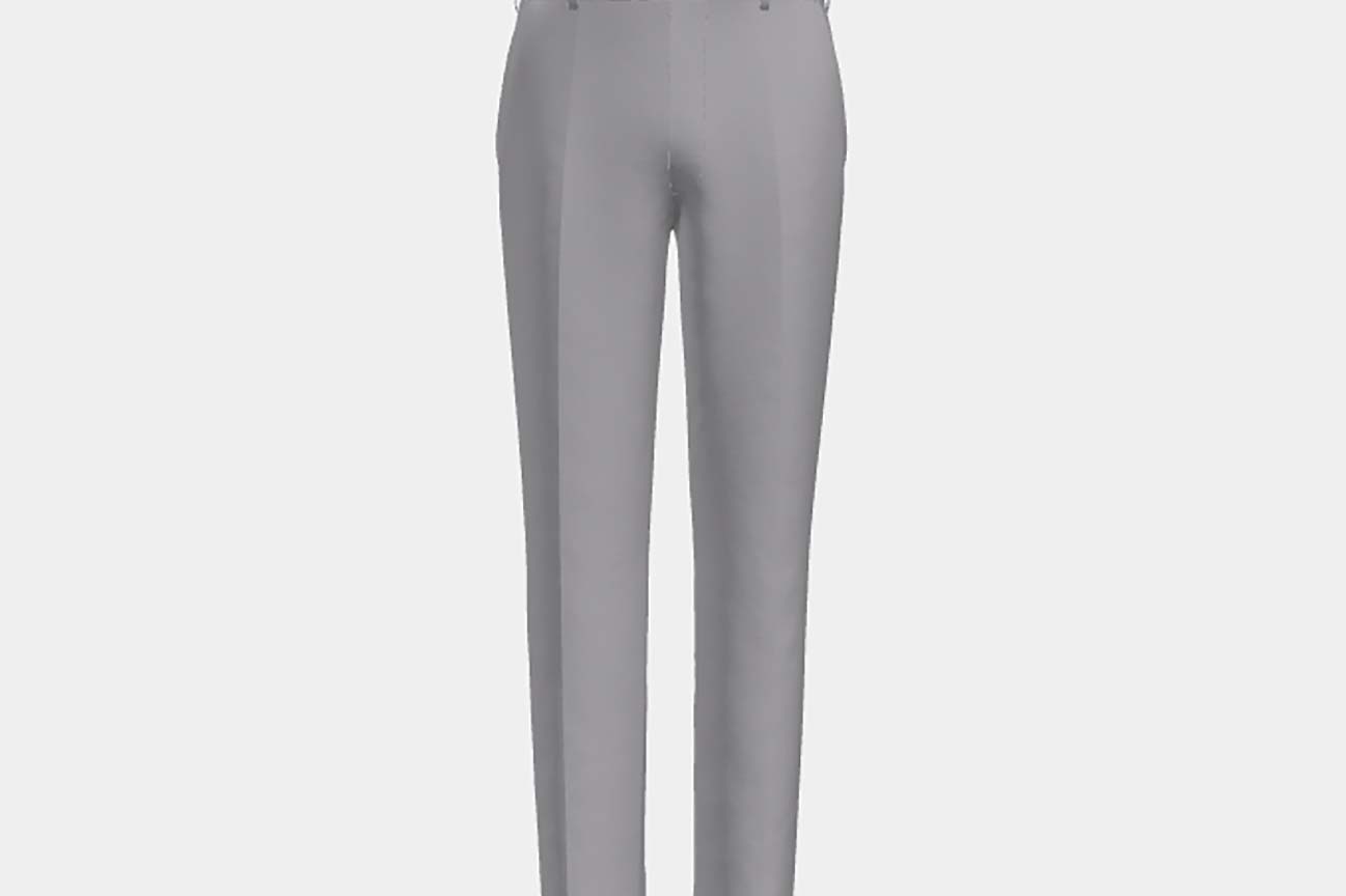 Pantalone su misura lana 110s grigio Canonico