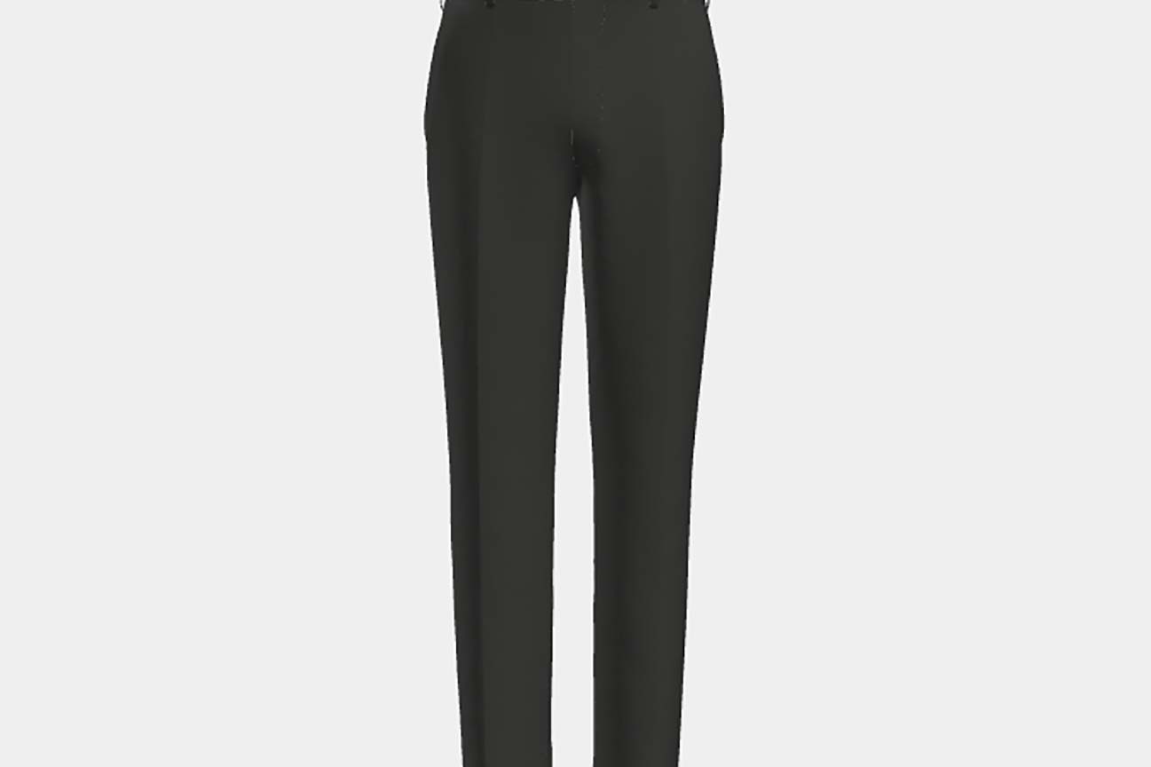Canonico black 110s wool tailored trousers
