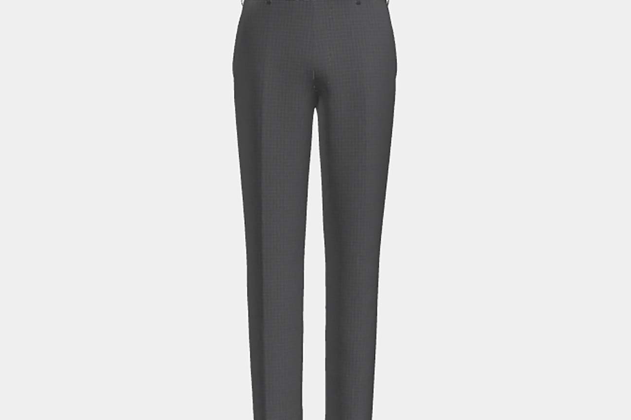 Pantalone su misura lana 110s grigio Canonico