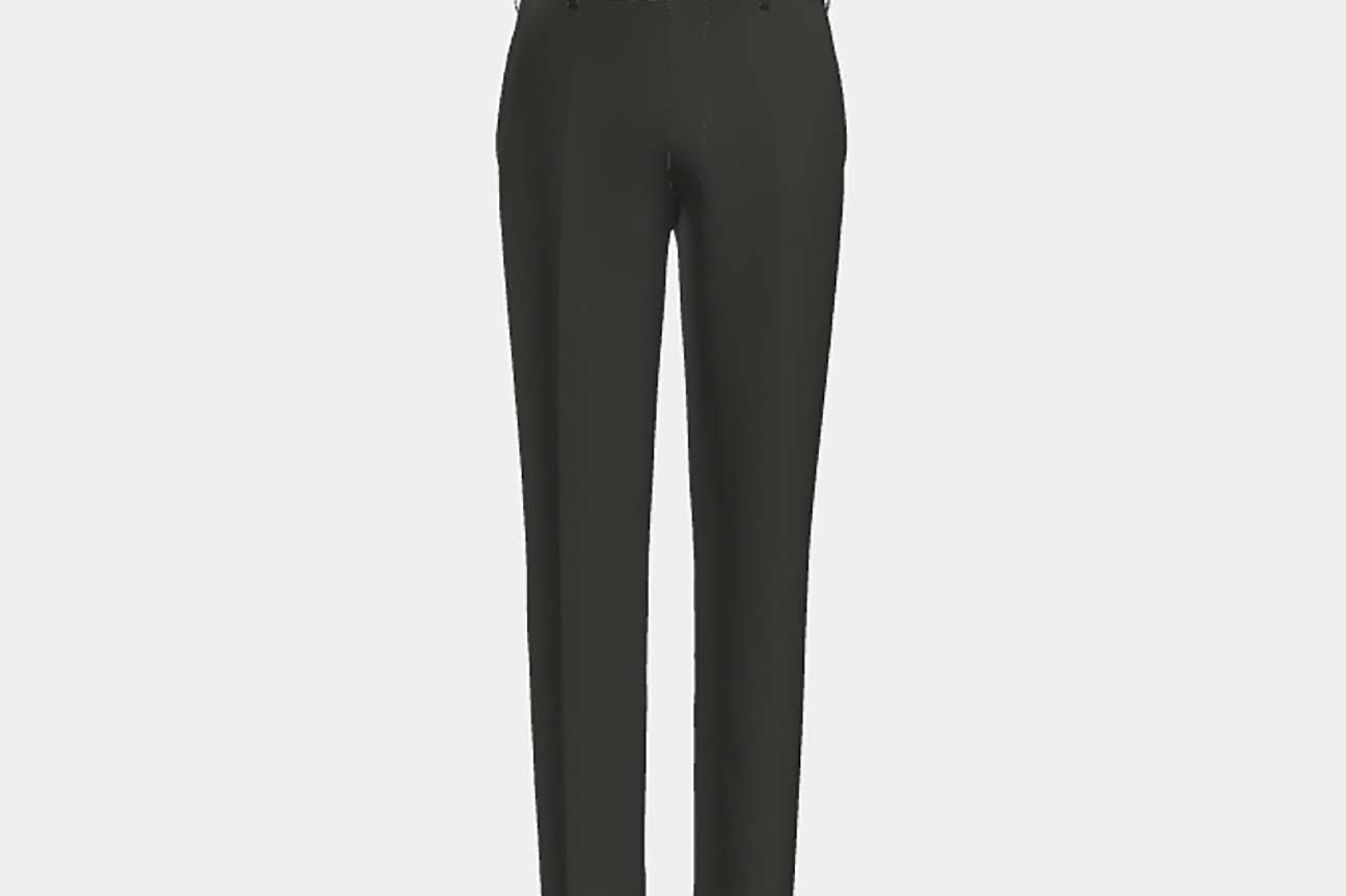 Pantalone su misura lana 150s grigio Loro Piana