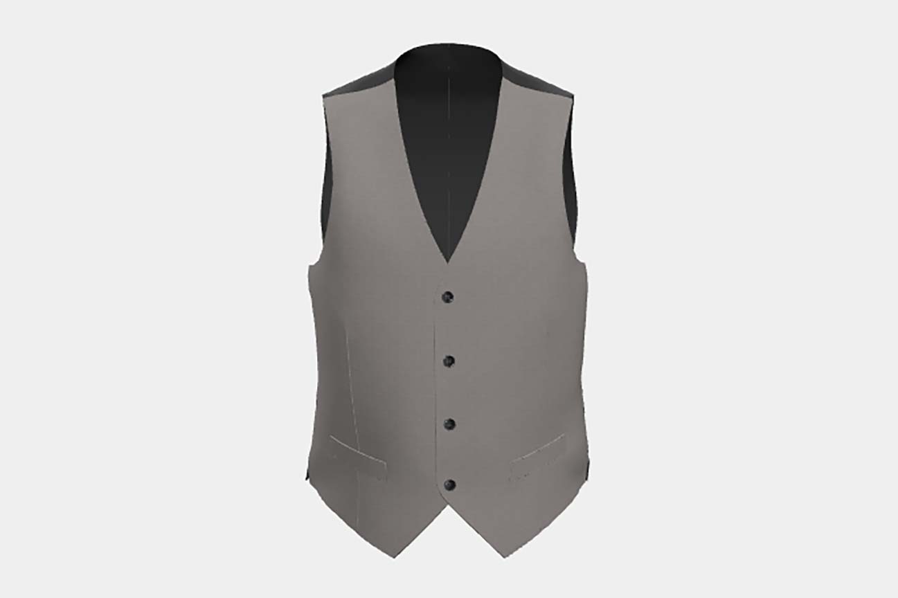 Canonico beige 110s wool tailored vest