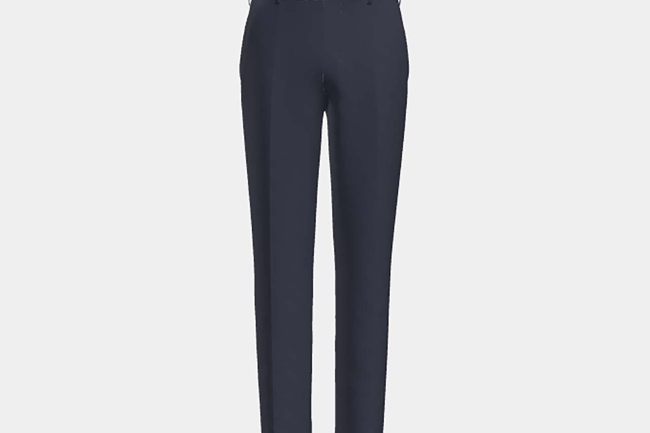 Tailored blue pinstripe 130s wool trousers Caccioppoli