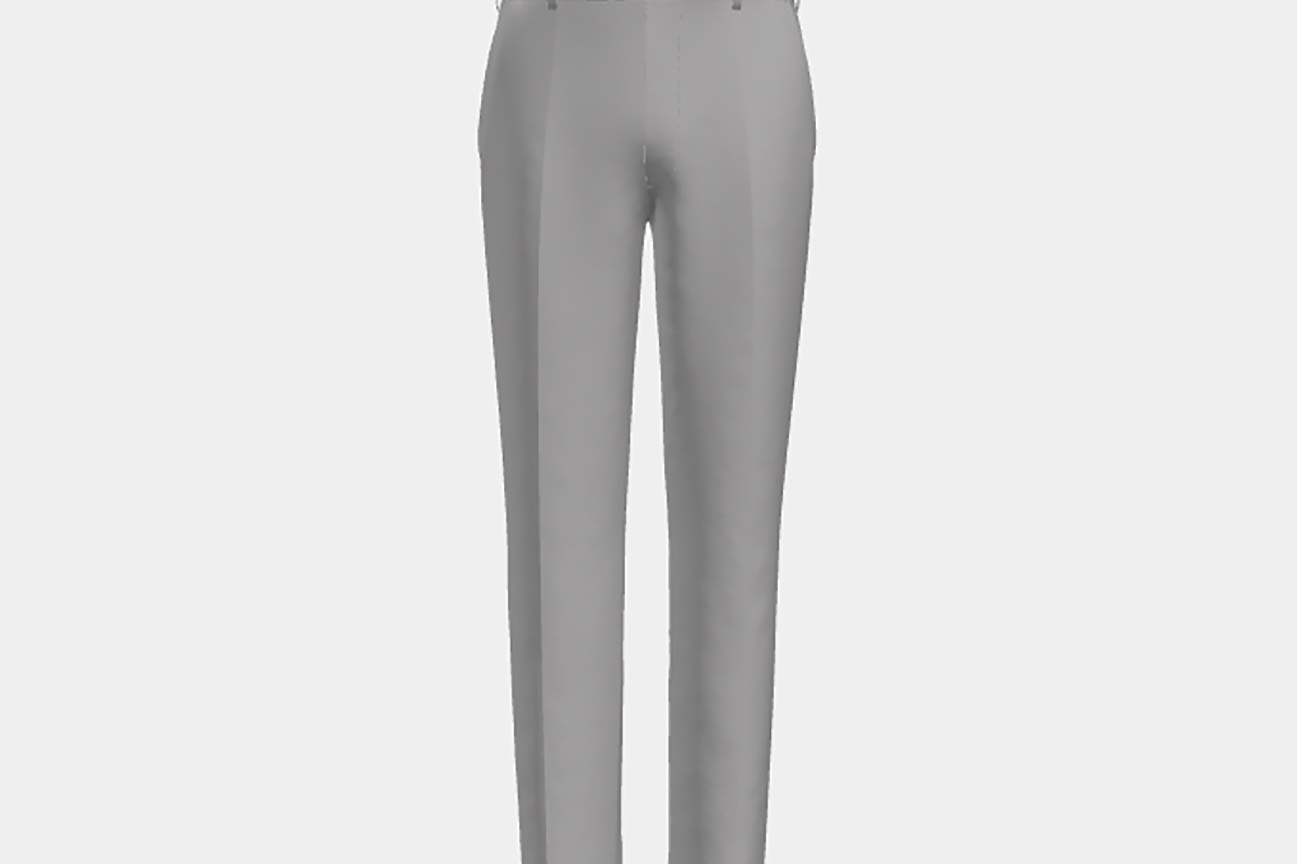 Pantalone su misura lana 110s grigio Canonico