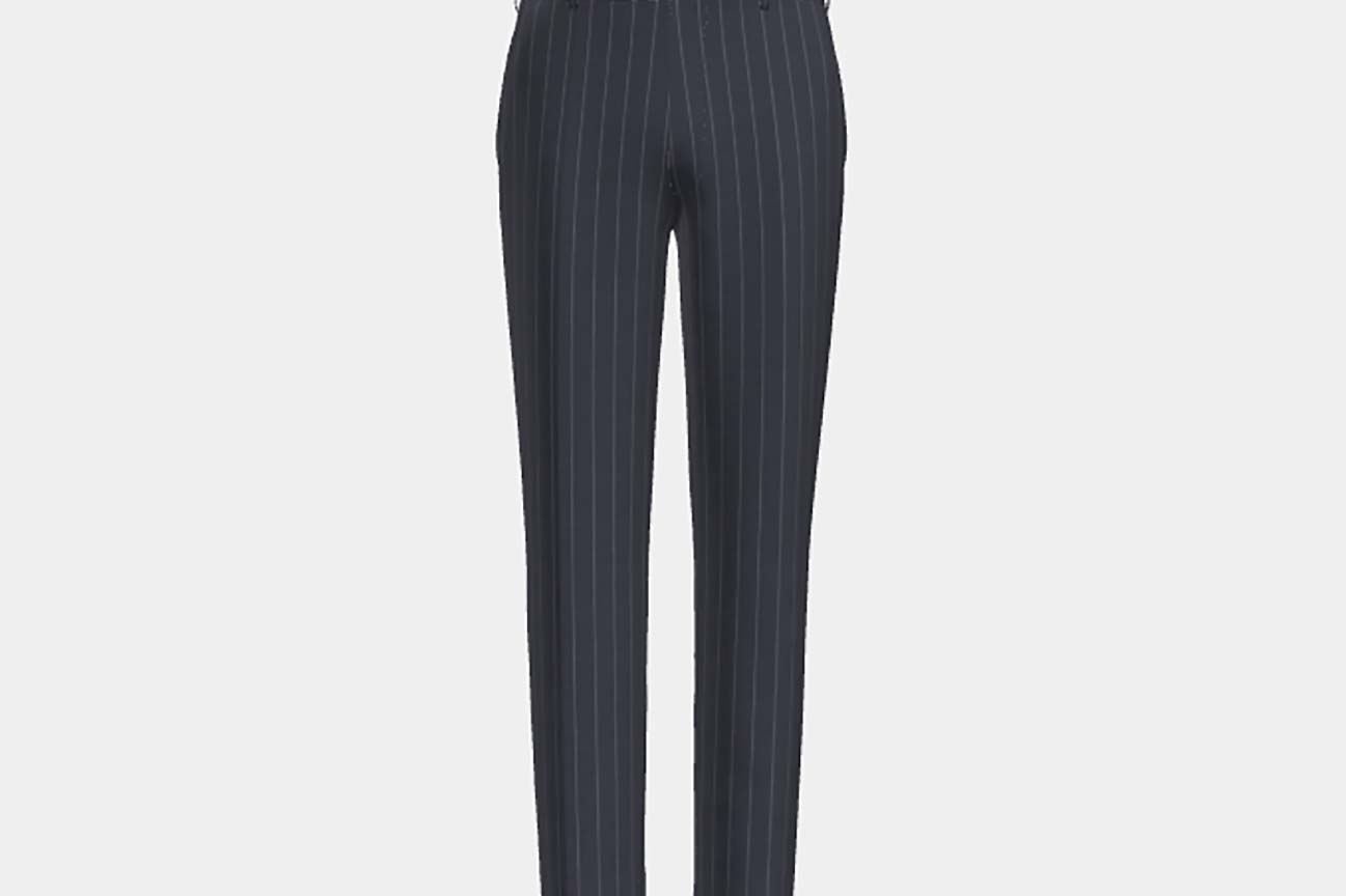 Canonico blue 120s wool tailored trousers