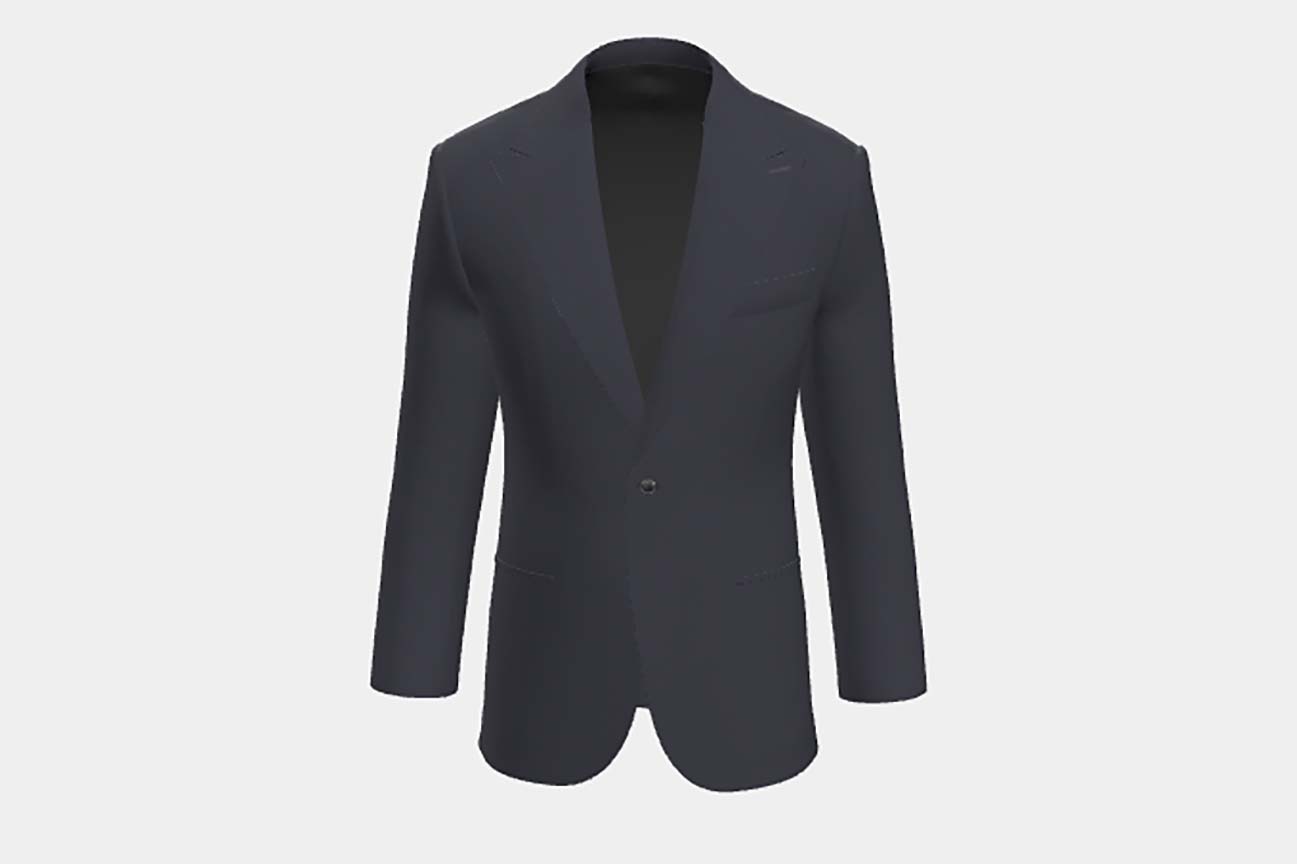 Canonico blue 110s wool tailored jacket