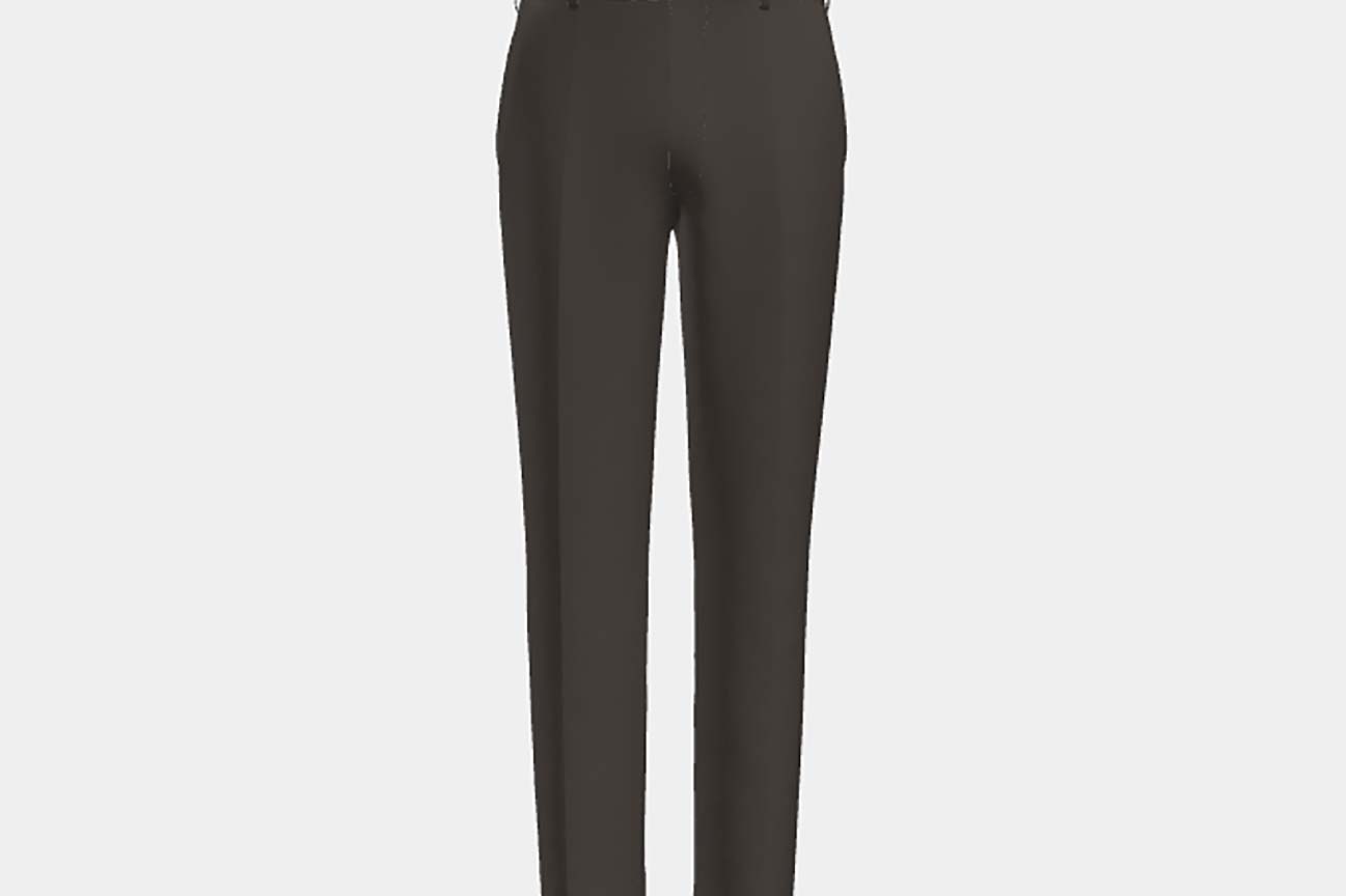 Caccioppoli brown 130s wool tailored trousers