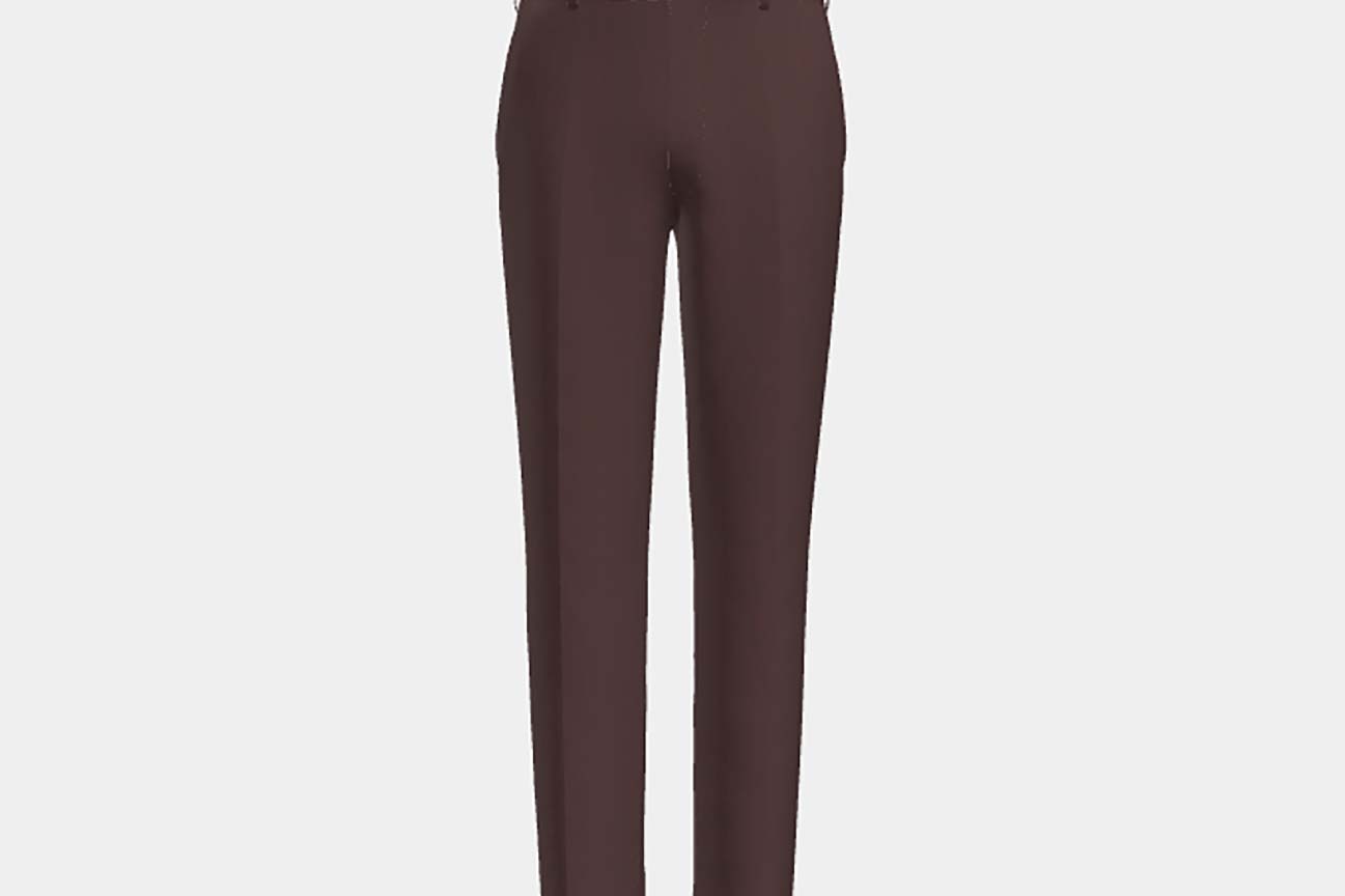 Pantalon en laine rouge solaro années 130 sur mesure Caccioppoli