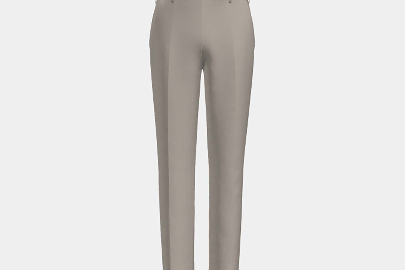 Beige 150s wool and silk tailored trousers Caccioppoli