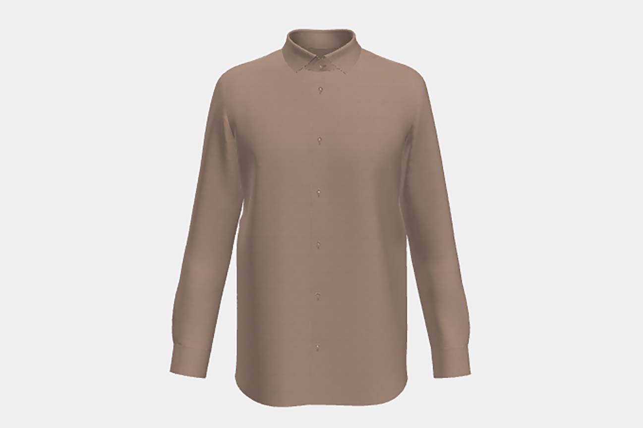 Camicia su misura marrone