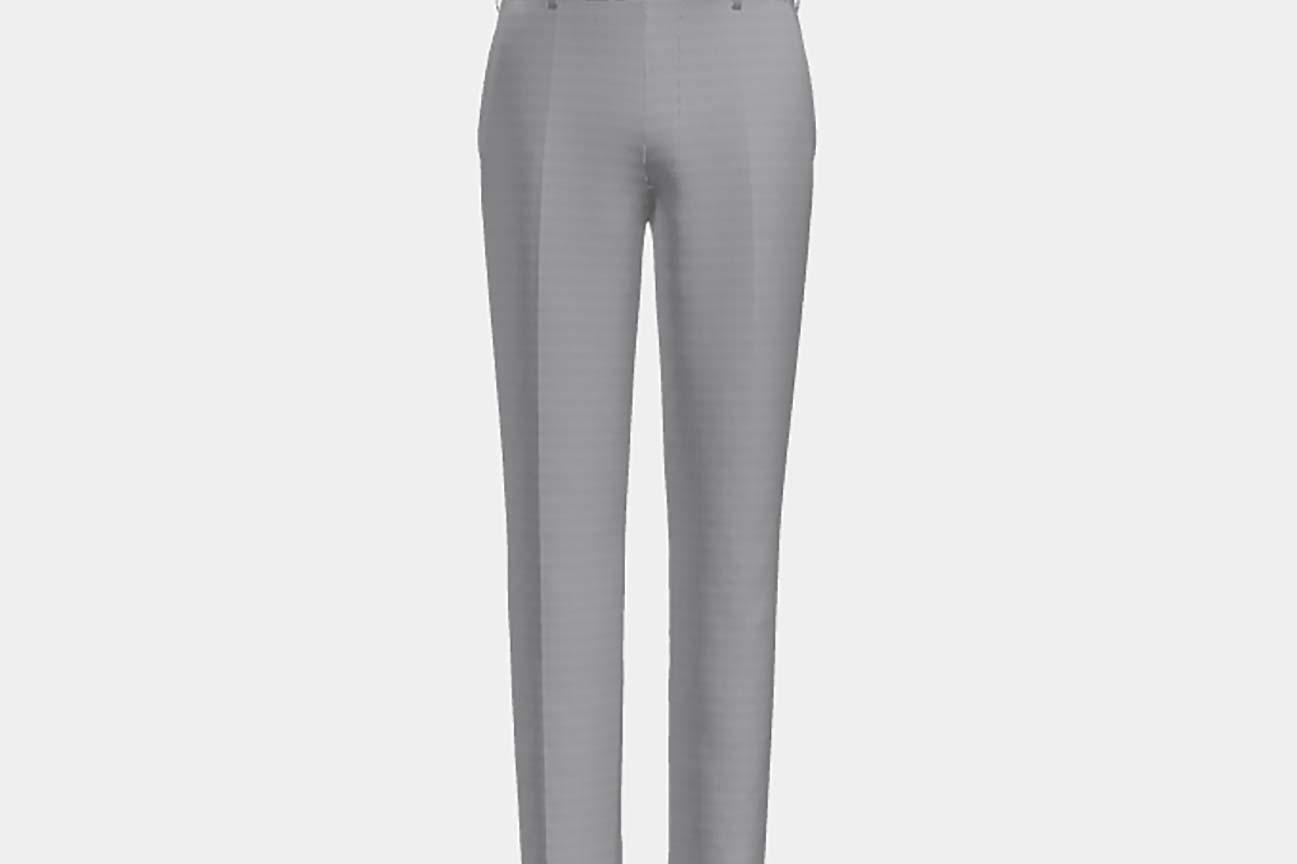 Pantalone su misura poliestere e acrilica 110s grigio Canonico