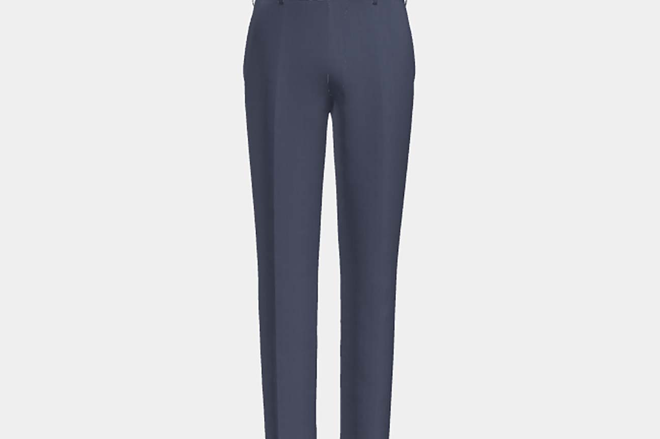 Made-to-measure solaro 130s wool trousers in light blue Caccioppoli