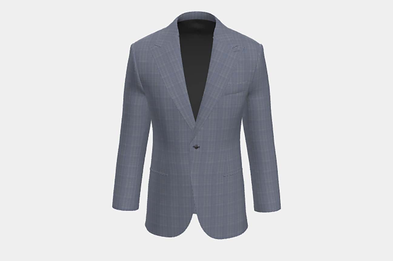 Light blue 150s wool and silk tailored jacket Caccioppoli