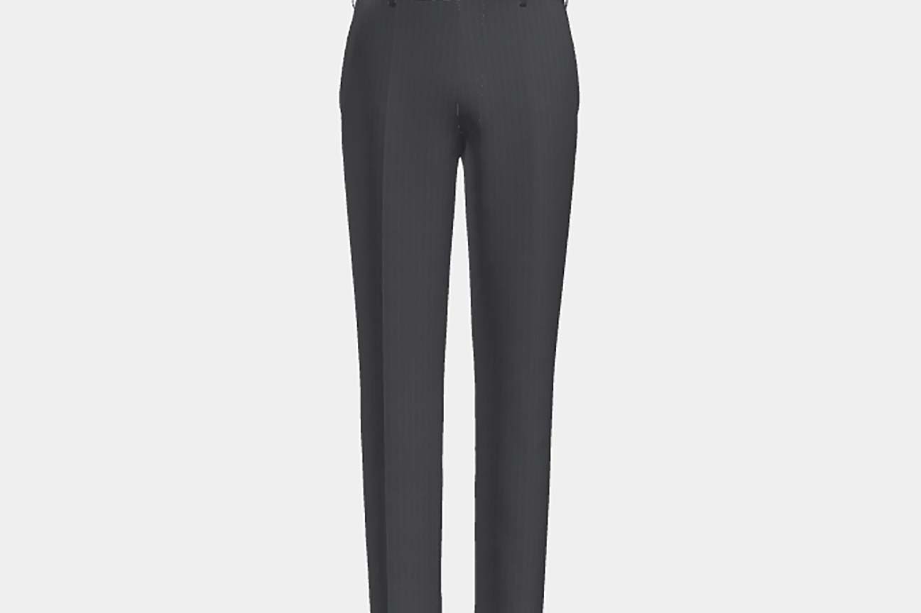 Pantalone su misura lana 130s gessato grigio Caccioppoli