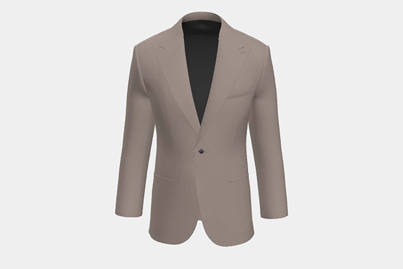 Beige 130s wool tailored jacket Caccioppoli