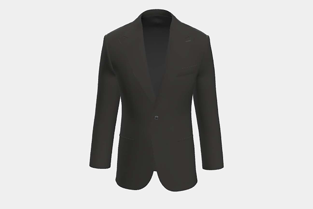 Canonico black 120s wool tailored jacket