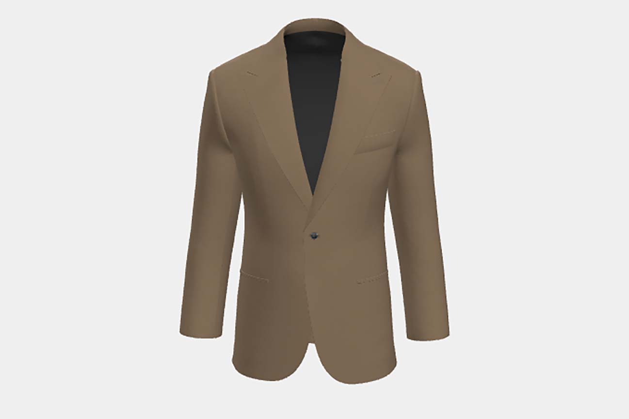 Beige 130s wool tailored jacket Caccioppoli