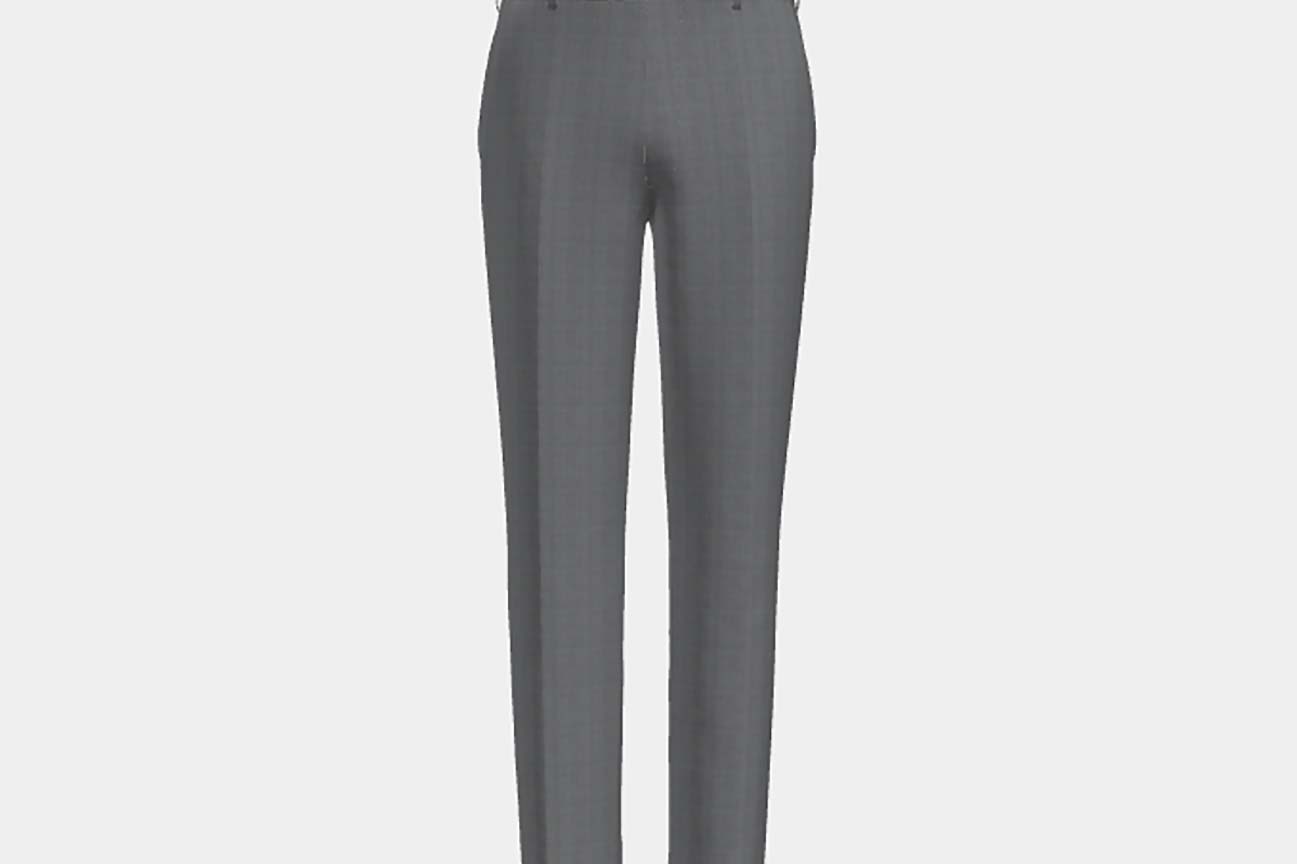 Canonico gray 120s wool tailored trousers