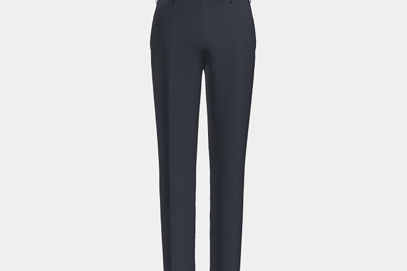 Pantalone su misura lana solaro 130s blu Caccioppoli