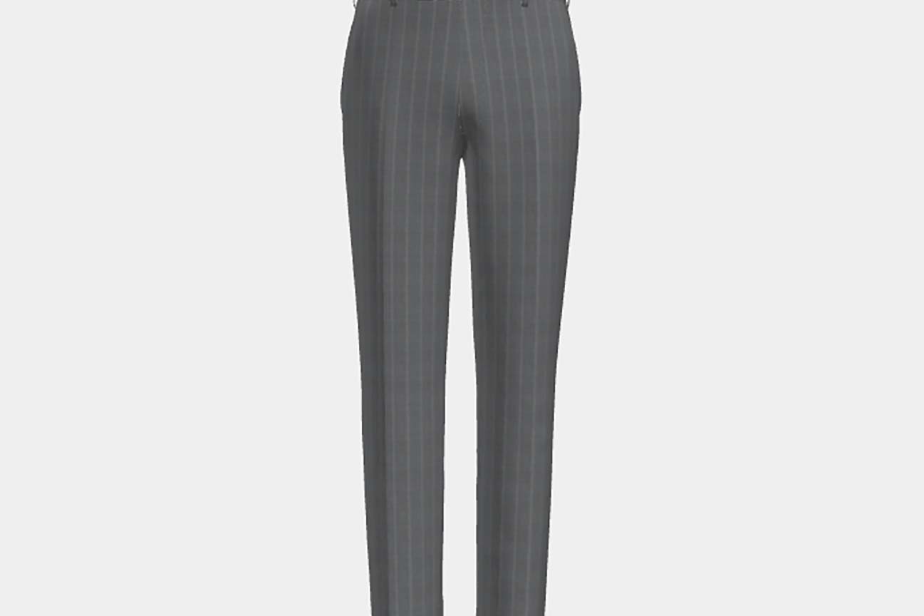 Canonico gray 120s wool tailored trousers