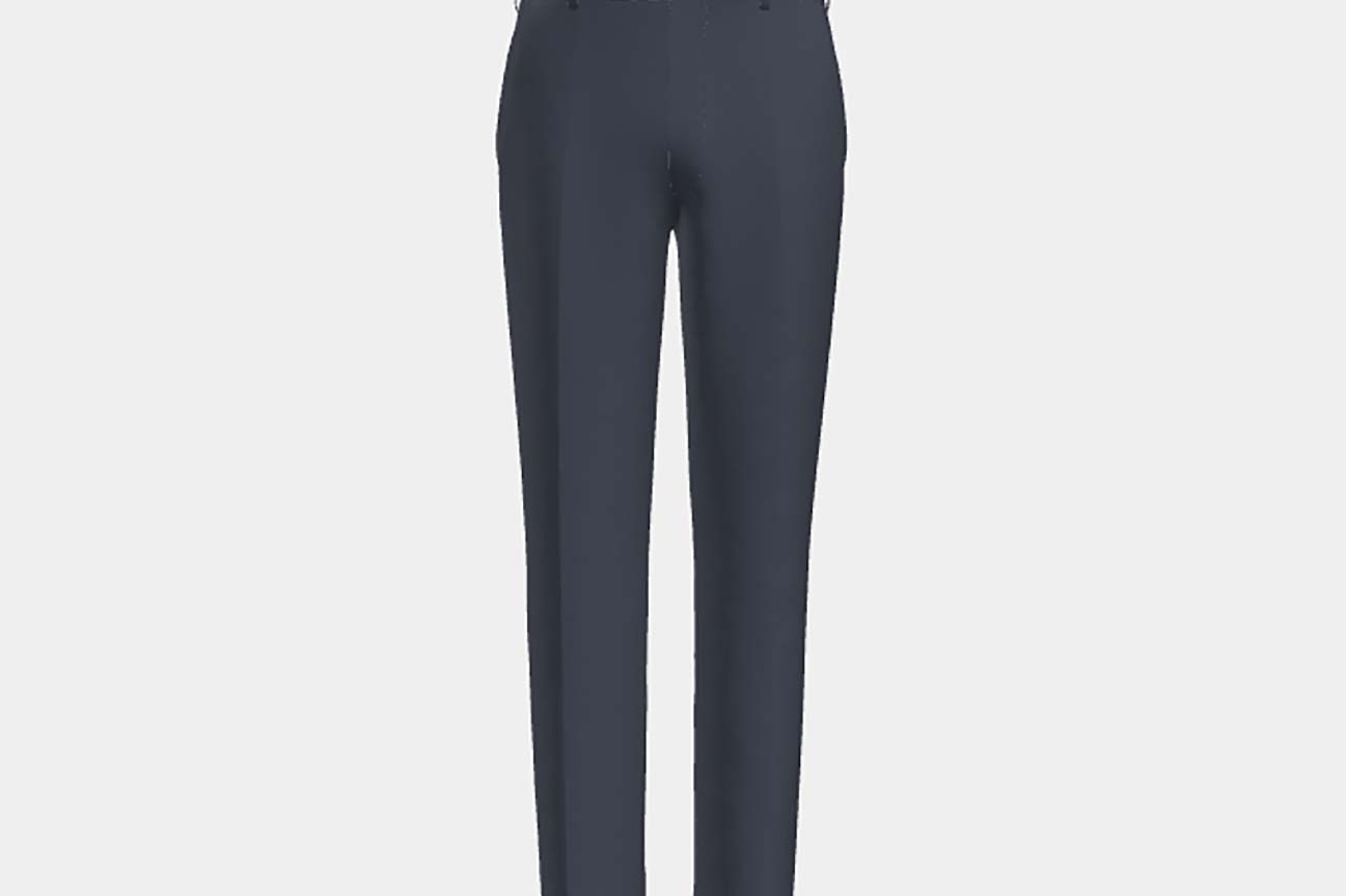 Tailored blue 130s wool trousers Caccioppoli