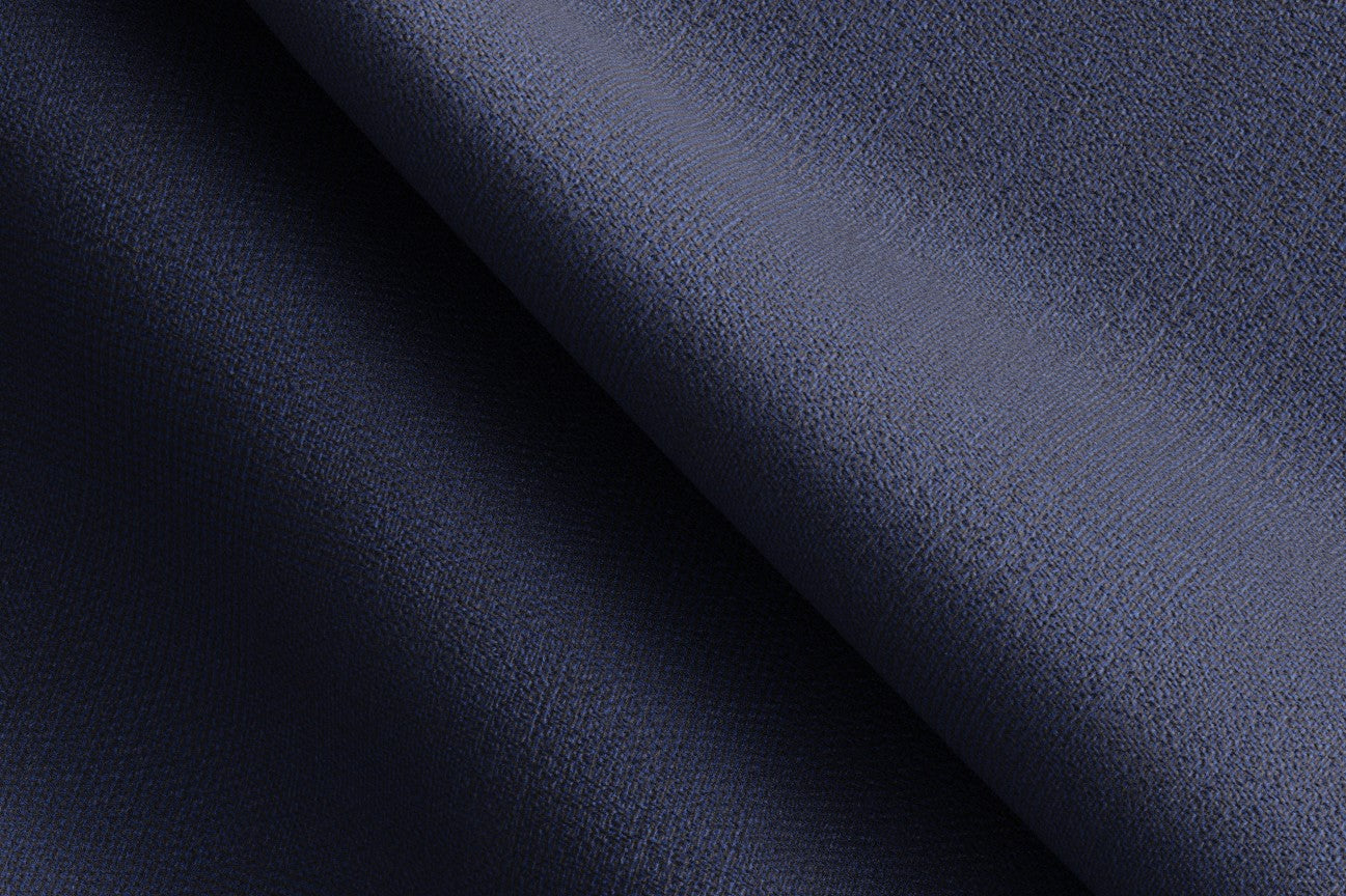 Bespoke 150s blue wool and silk trousers Caccioppoli