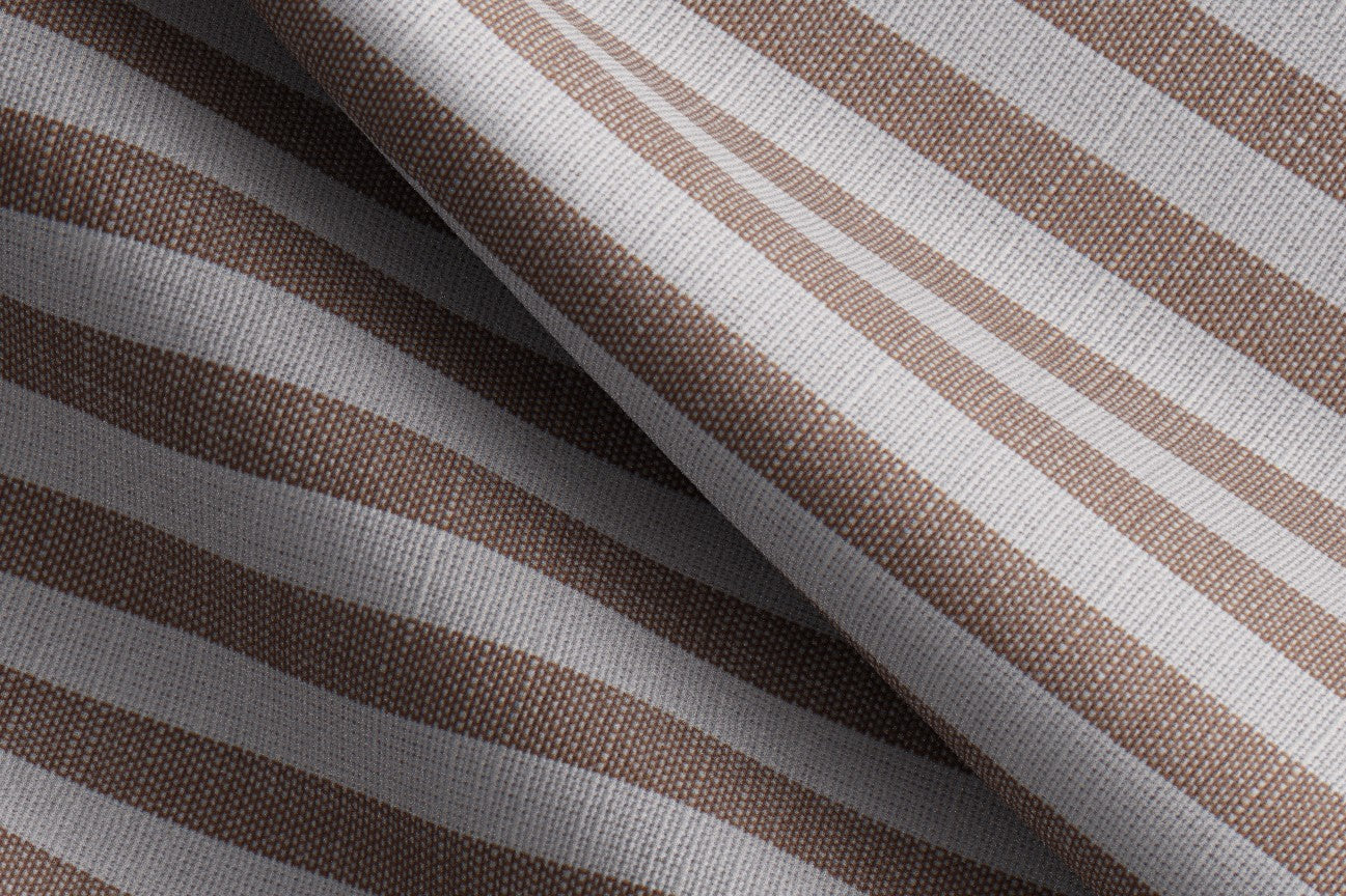 Camicia su misura lino e cotone marrone