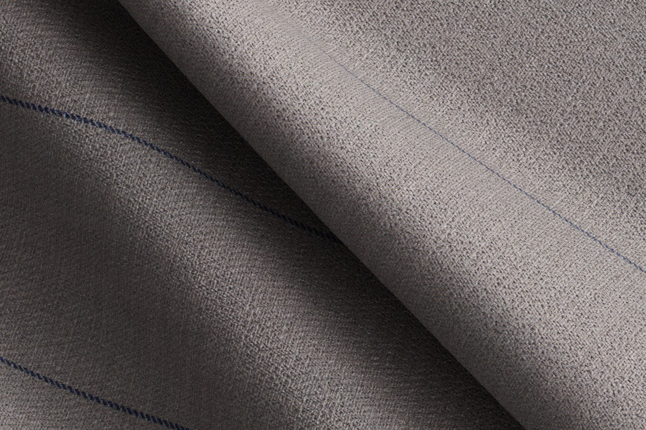 Pantalone con fascia su misura lana 130s gessato beige Caccioppoli