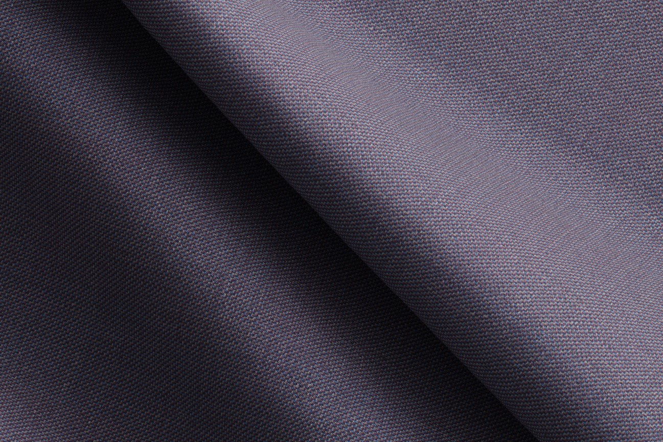 Trousers with tailored band in 150s purple wool and silk Caccioppoli